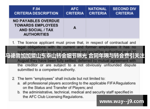 马德鲁加加盟山东泰山转会细节曝光 合同年限与转会费引关注